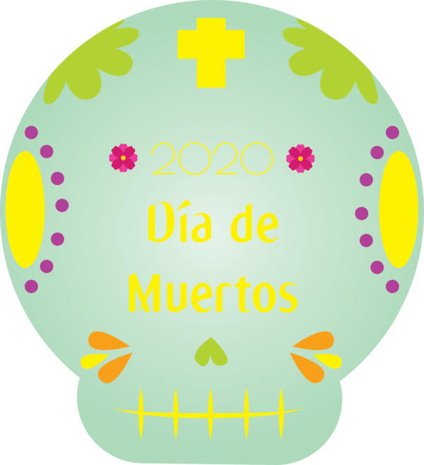 Transparent Day of the Dead Circle Yellow Area for Día de Muertos for Day Of The Dead