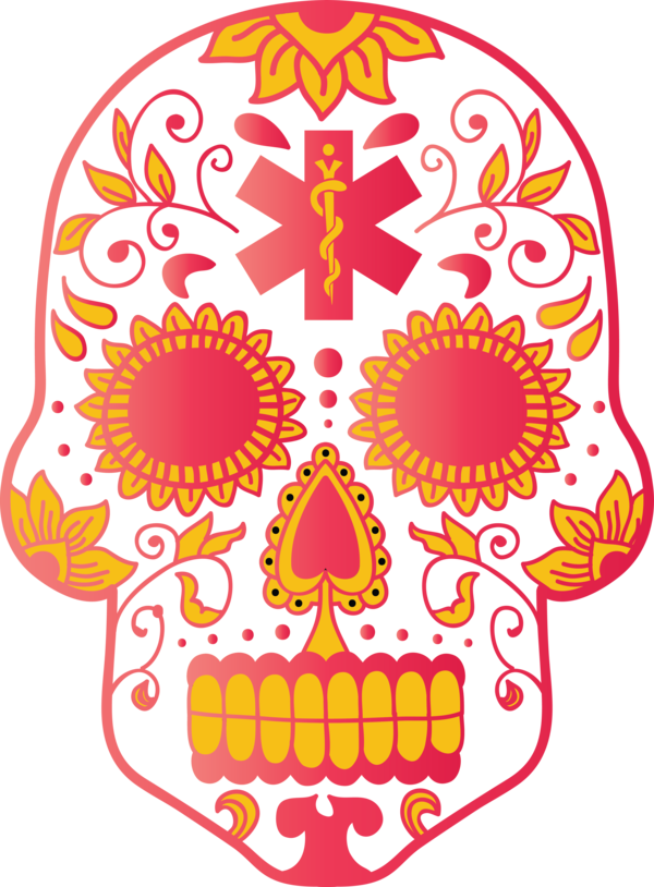 Transparent Day of the Dead Silhouette Visual arts Portrait for Calavera for Day Of The Dead