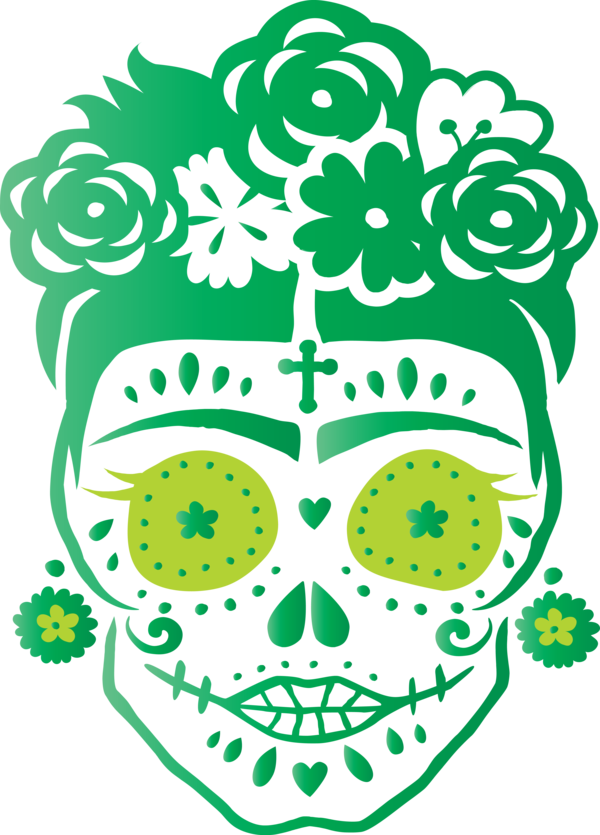 Transparent Day of the Dead Day of the Dead Stencil Calavera for Calavera for Day Of The Dead