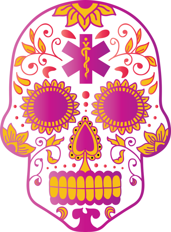 Transparent Day of the Dead Visual arts Silhouette Portrait for Calavera for Day Of The Dead