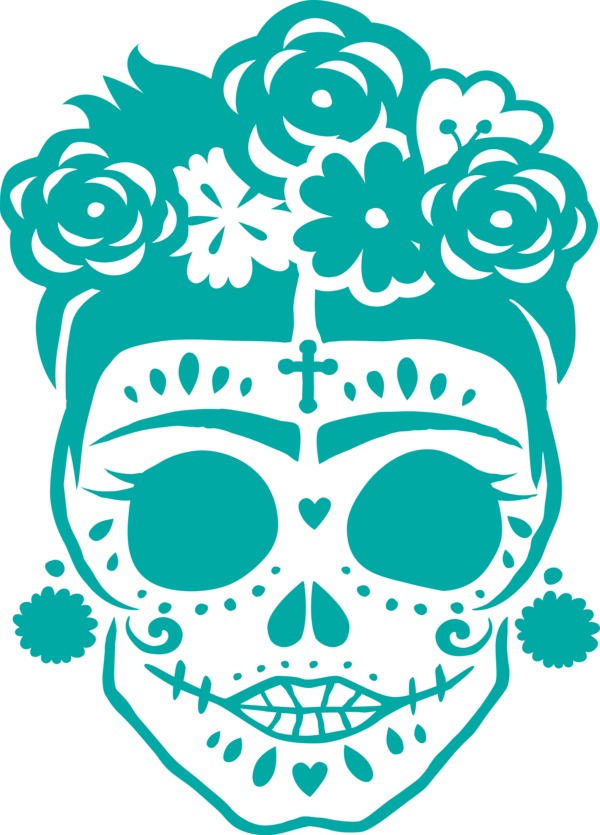 Transparent Day of the Dead Day of the Dead Free Stencil for Calavera for Day Of The Dead