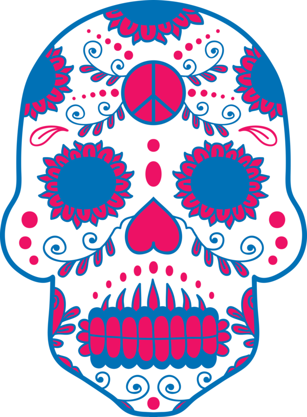 Transparent Day of the Dead Visual arts Silhouette Portrait for Calavera for Day Of The Dead