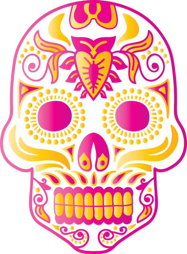 Transparent Day of the Dead Visual arts Pink M Flower for Calavera for Day Of The Dead