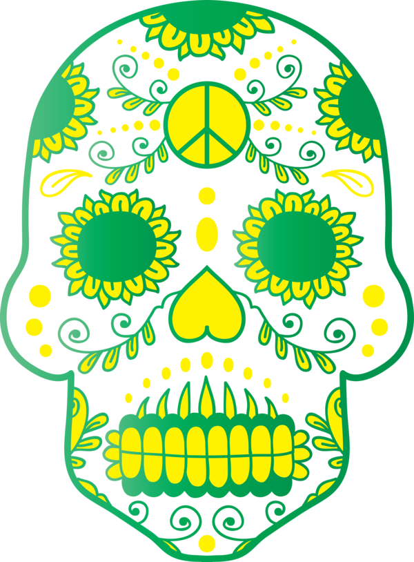 Transparent Day of the Dead Calavera Day of the Dead Skull and crossbones for Calavera for Day Of The Dead
