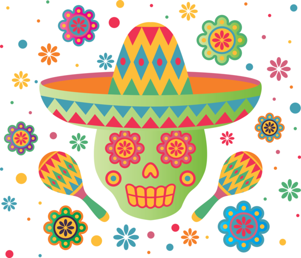 Transparent Day of the Dead Pixel art Cartoon Easter egg for Calavera for Day Of The Dead