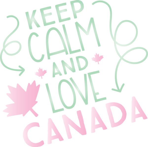 Transparent Canada Day Logo Pink M Line for Happy Canada Day for Canada Day