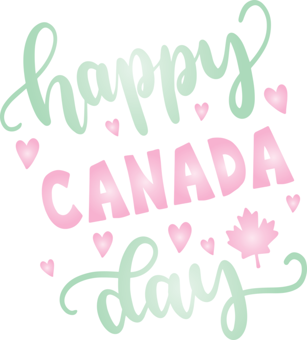 Transparent Canada Day Logo Pink M Pattern for Happy Canada Day for Canada Day