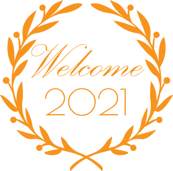 Transparent New Year Free Wreath Laurel wreath for Welcome 2021 for New Year