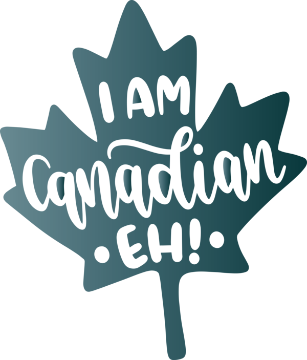 Transparent Canada Day Logo Font Leaf for Happy Canada Day for Canada Day