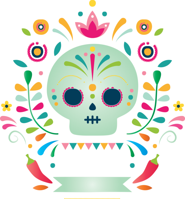 Transparent Day of the Dead Floral design Visual arts Drawing for Calavera for Day Of The Dead