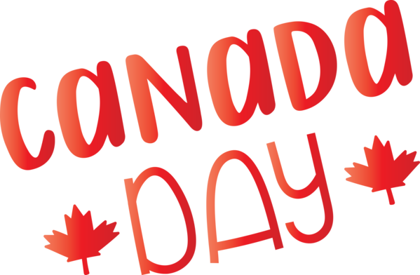 Transparent Canada Day Logo Font Line for Happy Canada Day for Canada Day