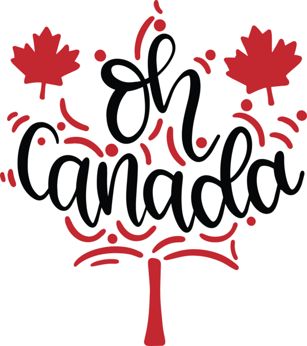 Transparent Canada Day Floral design Logo Design for Happy Canada Day for Canada Day