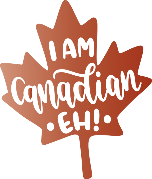 Transparent Canada Day Logo Leaf Font for Happy Canada Day for Canada Day