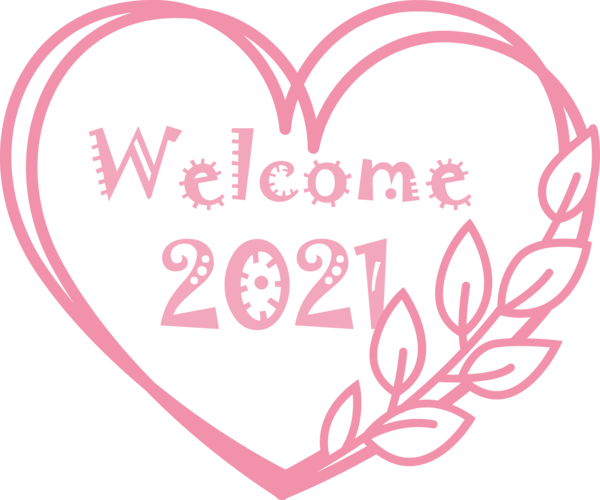 Transparent New Year Jokerman Logo Pink M for Welcome 2021 for New Year