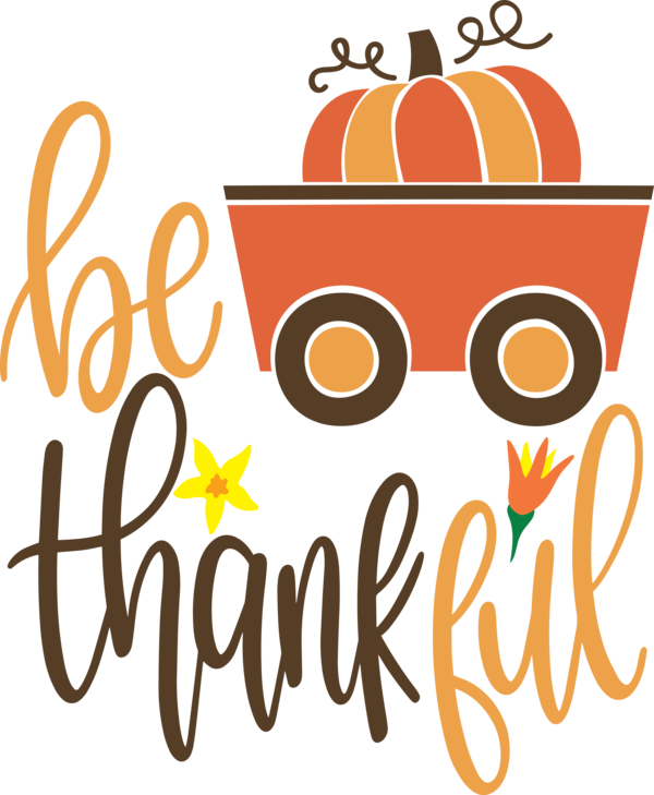 Transparent Thanksgiving Logo Cartoon Flower for Give Thanks for Thanksgiving