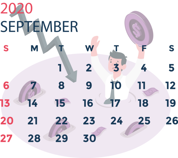 Transparent New Year Line Angle Purple for Printable 2020 Calendar for New Year