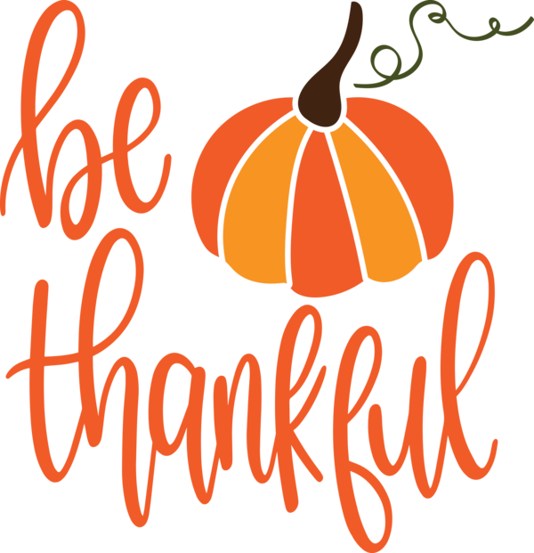 Transparent Thanksgiving Logo Text Pumpkin for Give Thanks for Thanksgiving