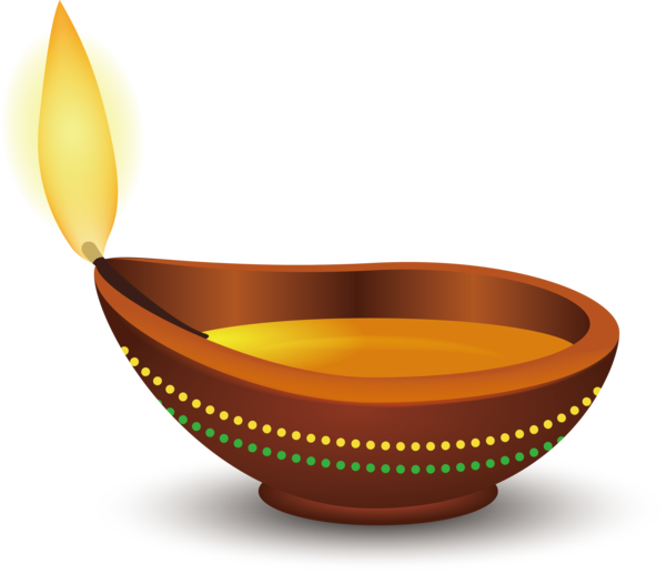 Transparent Diwali Bowl M Design for Diya for Diwali