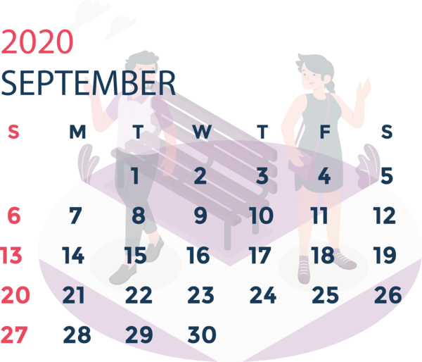 Transparent New Year Line Point Calendar System for Printable 2020 Calendar for New Year