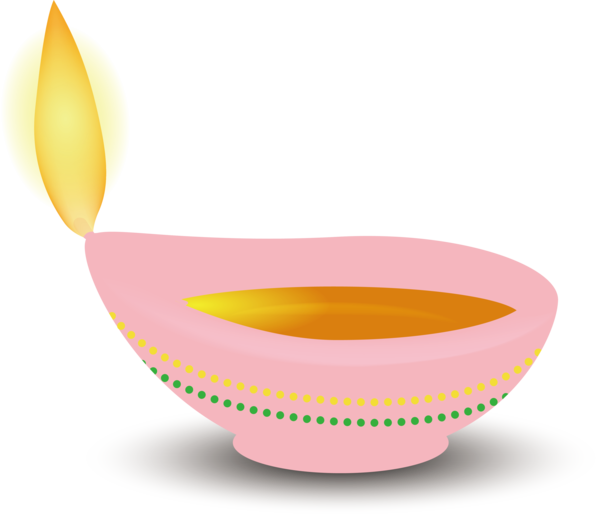 Transparent Diwali Bowl M Produce Yellow for Diya for Diwali
