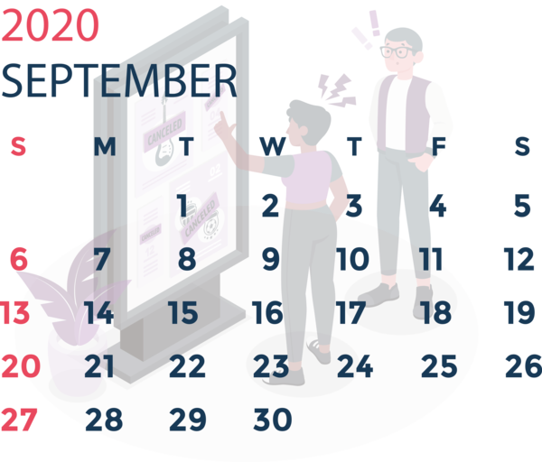 Transparent New Year Calendar System Week Design for Printable 2020 Calendar for New Year