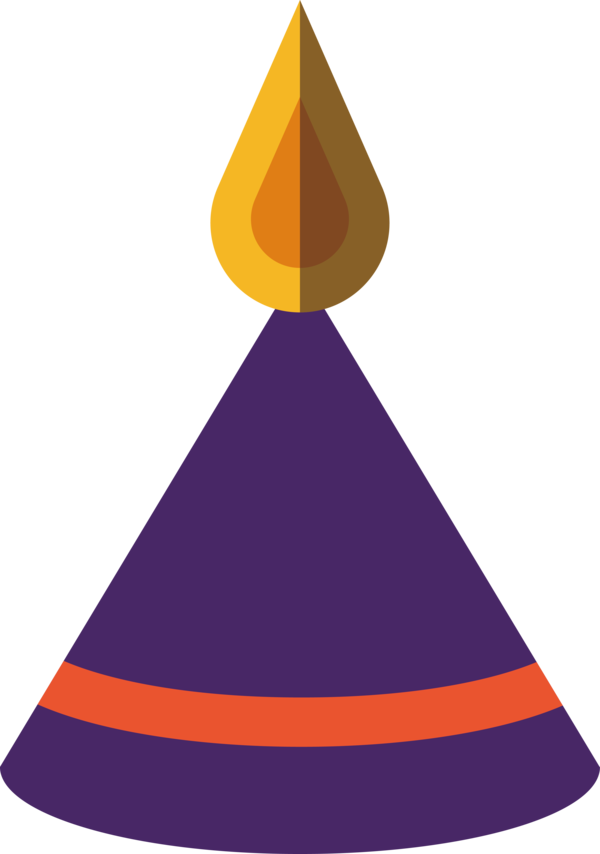 Transparent Diwali Cone Triangle Area for Diya for Diwali