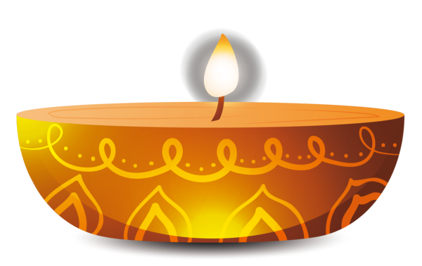 Transparent Diwali Design  Orange S.A. for Diya for Diwali