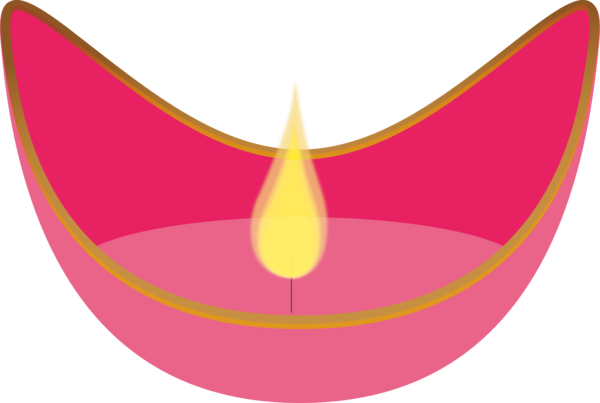 Transparent Diwali Circle Symbol Pink M for Diya for Diwali