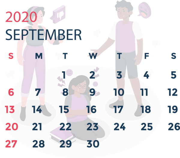 Transparent New Year Calendar System 2020 Design for Printable 2020 Calendar for New Year