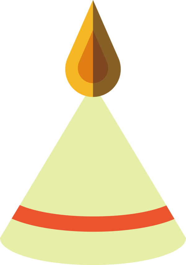 Transparent Diwali Party hat Cone Triangle for Diya for Diwali