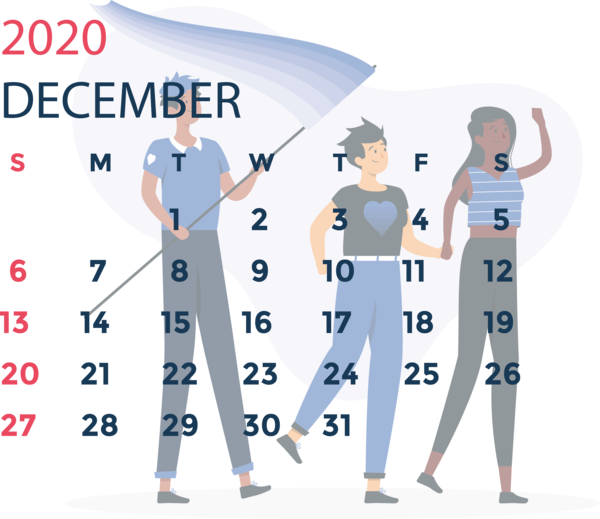 Transparent New Year Uniform Gratis Industrial design for Printable 2020 Calendar for New Year