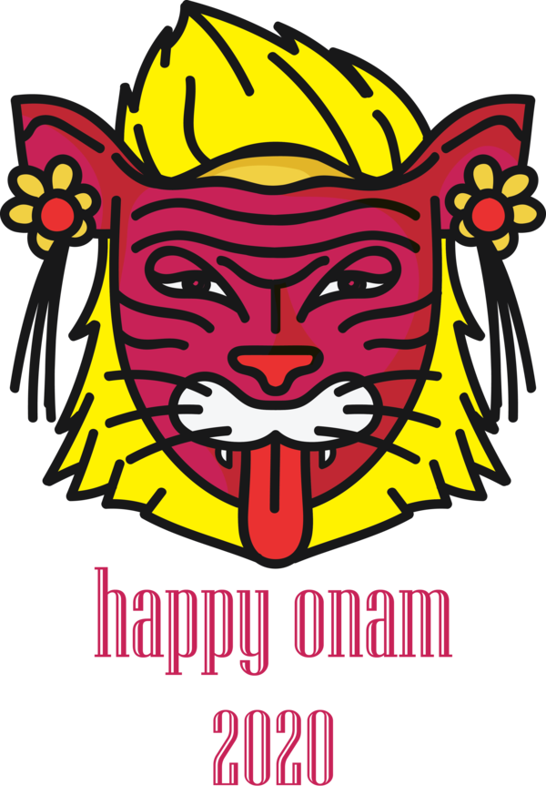 Transparent Onam Visual arts Logo Text for Onam Harvest Festival for Onam