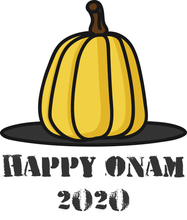 Transparent Onam Pumpkin Yellow Fruit for Onam Harvest Festival for Onam