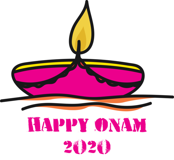 Transparent Onam Logo Area Line for Onam Harvest Festival for Onam