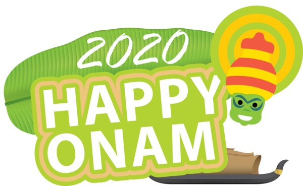 Transparent Onam Logo Font Text for Onam Harvest Festival for Onam