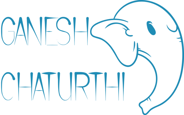 Transparent Ganesh Chaturthi Logo Font Happiness for Vinayaka Chaturthi for Ganesh Chaturthi