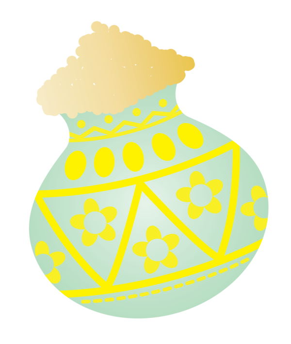 Transparent Pongal Yellow Pattern Design for Thai Pongal for Pongal