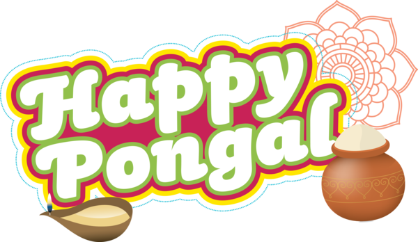 Transparent Pongal Logo Text Area for Thai Pongal for Pongal