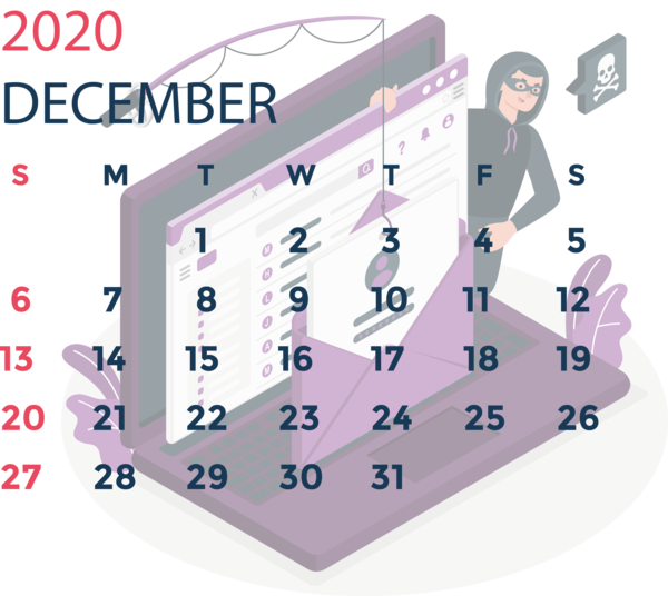Transparent New Year Design Angle Line for Printable 2020 Calendar for New Year