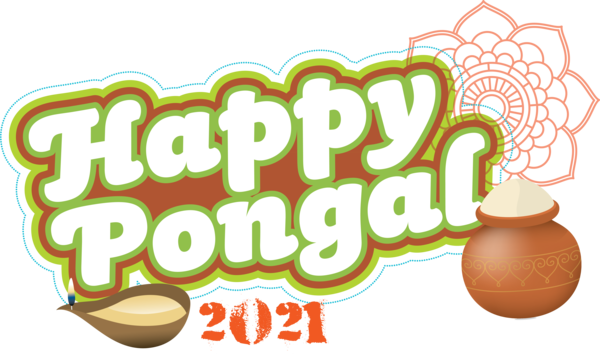 Transparent Pongal Logo Font Text for Thai Pongal for Pongal