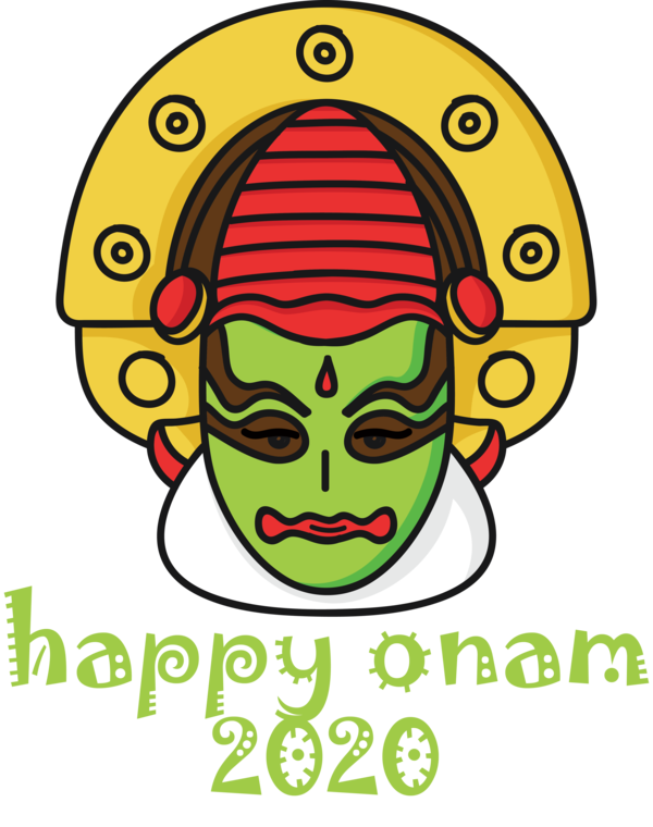 Transparent Onam Jokerman Smiley Logo for Onam Harvest Festival for Onam