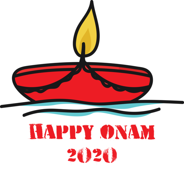 Transparent Onam Logo Line Area for Onam Harvest Festival for Onam