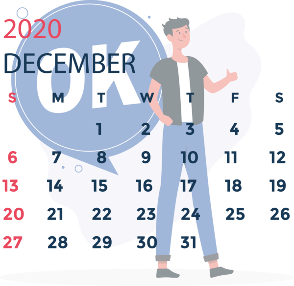Transparent New Year Logo Panda Office Gesture for Printable 2020 Calendar for New Year