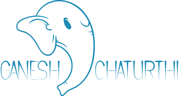 Transparent Ganesh Chaturthi Logo Font Text for Vinayaka Chaturthi for Ganesh Chaturthi