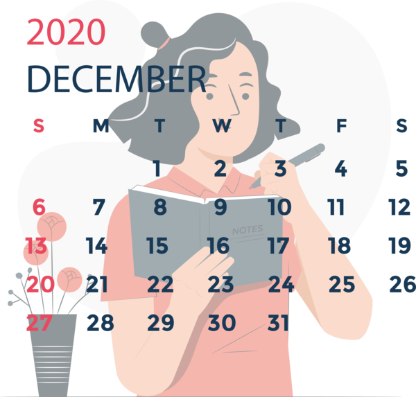 Transparent New Year Public Relations Logo Design for Printable 2020 Calendar for New Year