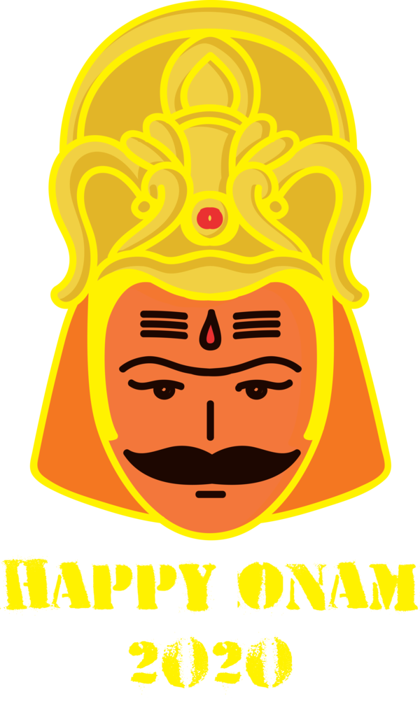 Transparent Onam Smiley Yellow Logo for Onam Harvest Festival for Onam