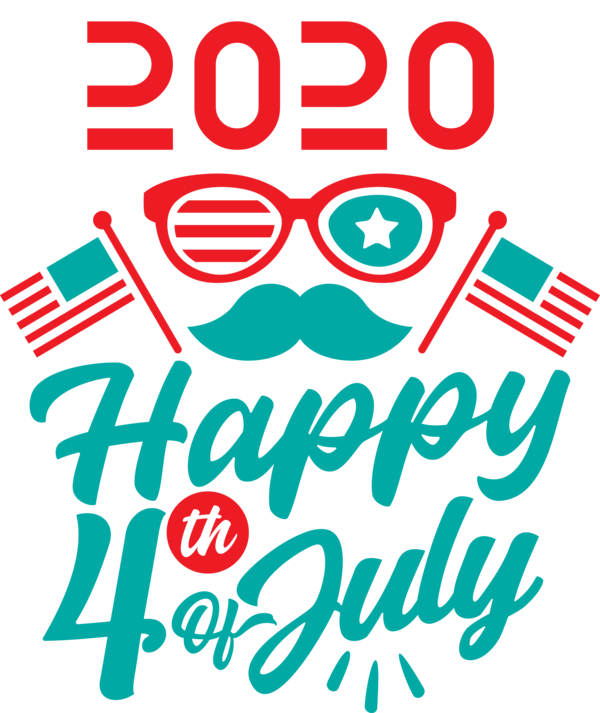 Transparent US Independence Day Logo Text Line for 4th Of July for Us Independence Day
