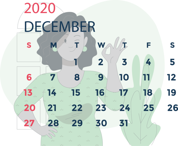Transparent New Year Design Human Calendar System for Printable 2020 Calendar for New Year