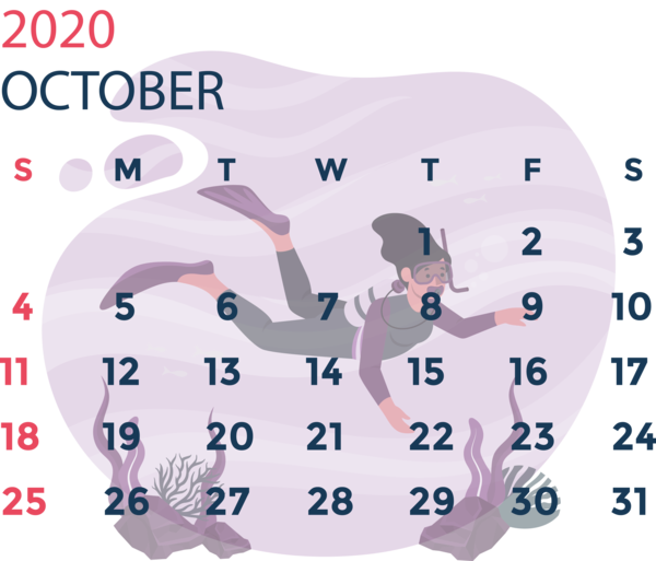 Transparent New Year Line Point Area for Printable 2020 Calendar for New Year
