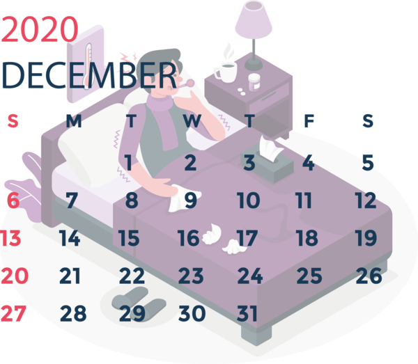 Transparent New Year Diagram Design Chart for Printable 2020 Calendar for New Year